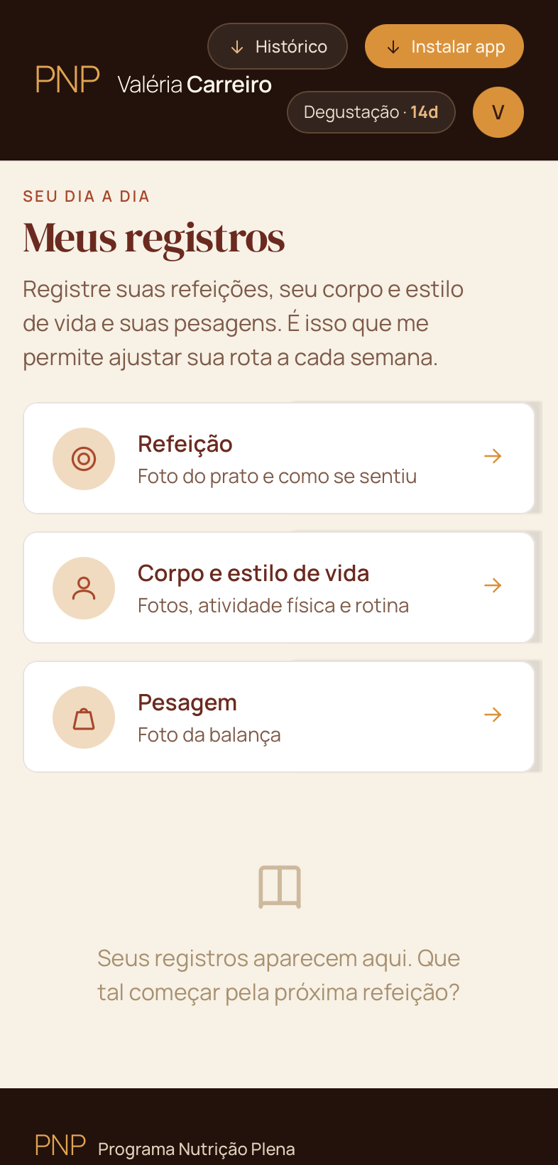 Diário com foto